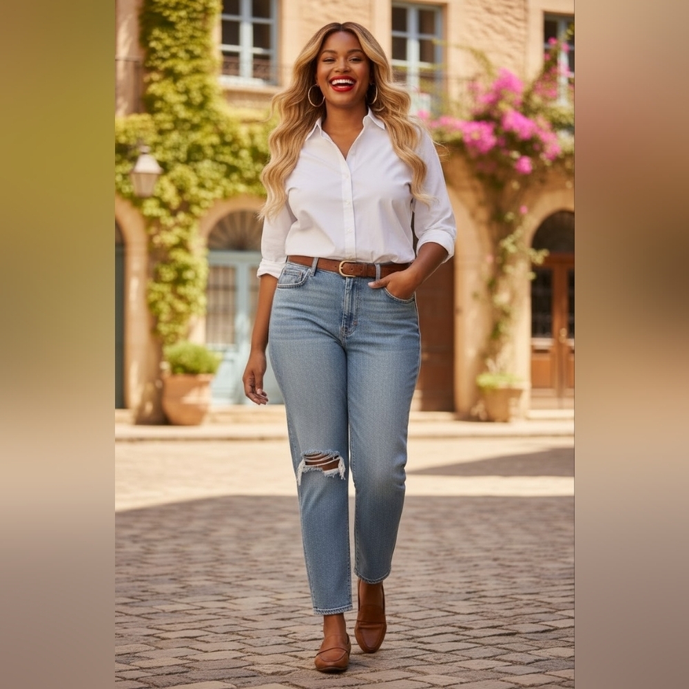 Madewell Perfect Vintage Blue Straight Leg Jeans Size 28